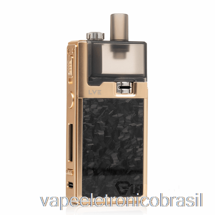Vape Eletrônico Lve Orion 2 40w Sistema Pod Carbono Forjado / Ouro